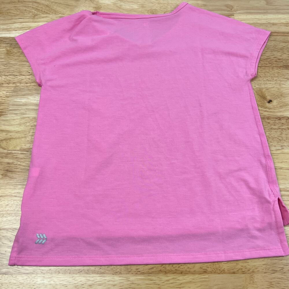 All in Motion Girls' Pink V-Neck Short Sleeve T-Shirt - Size Medium - NWT - Picture 6 of 6